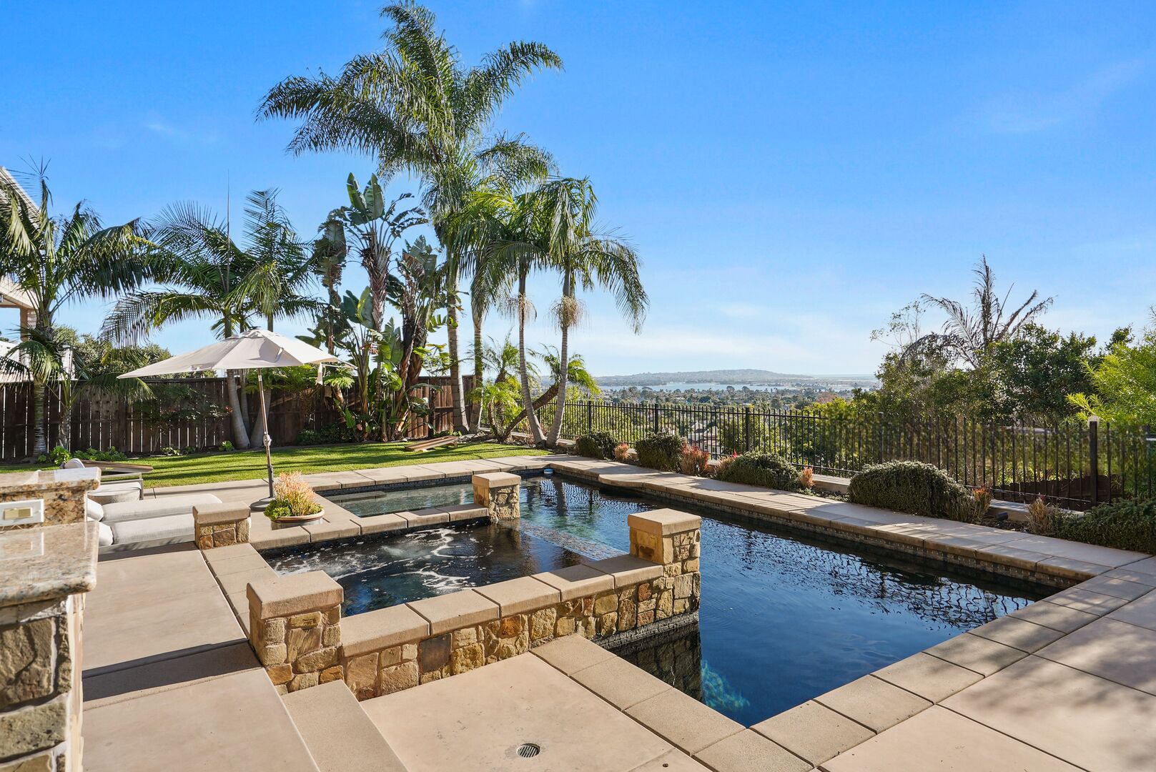 The pool in one of our San Diego vacation rentals