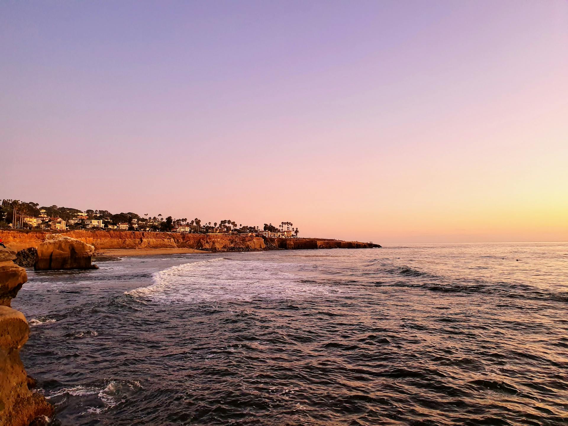 Cliff sunset in San Diego