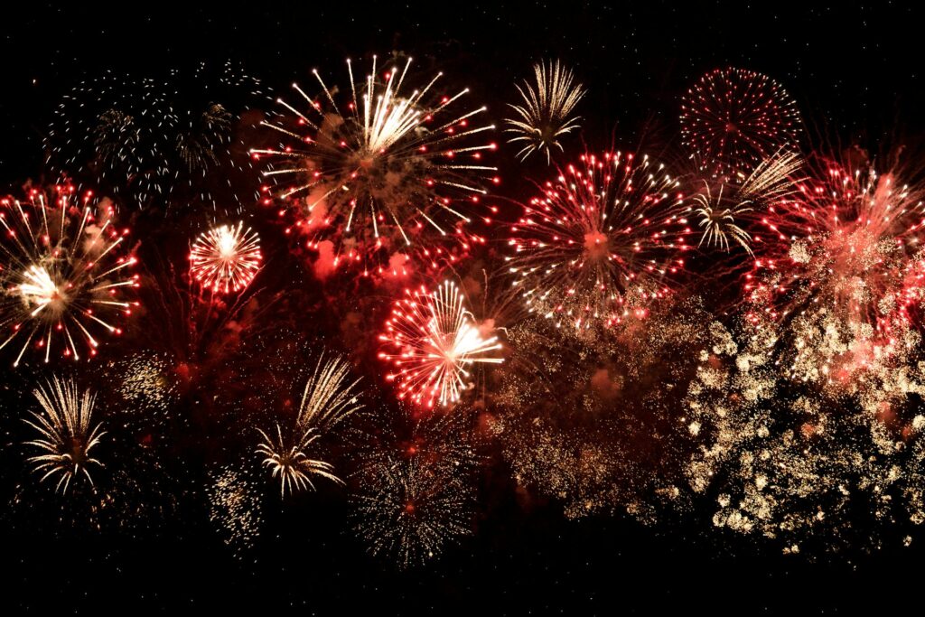 A fireworks show