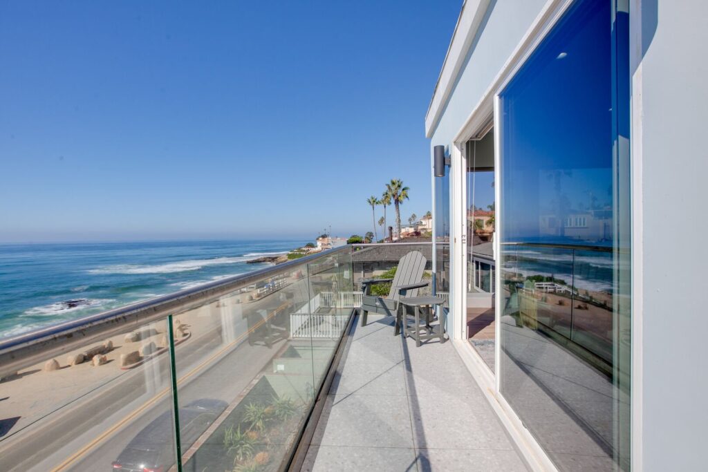 A private patio view