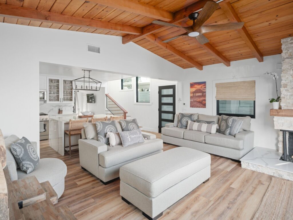 Living space in one of our Pacific Beach rentals